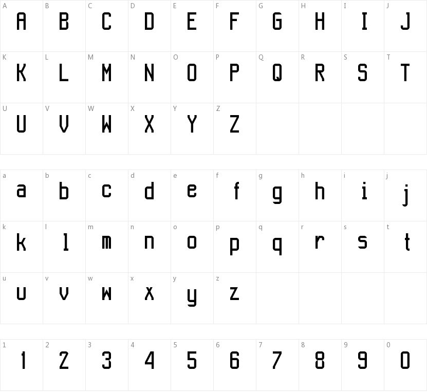 Aeroport的字符映射图