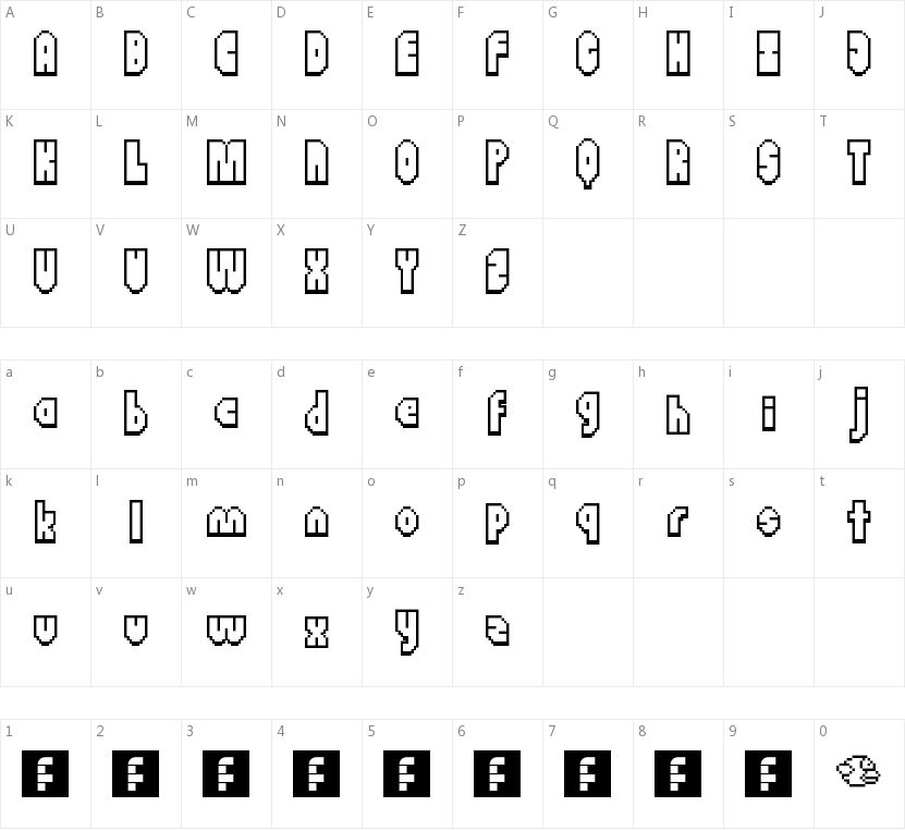 Flappy Birdy的字符映射图