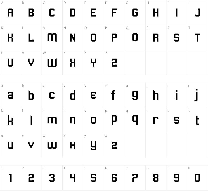 Sawchain的字符映射图