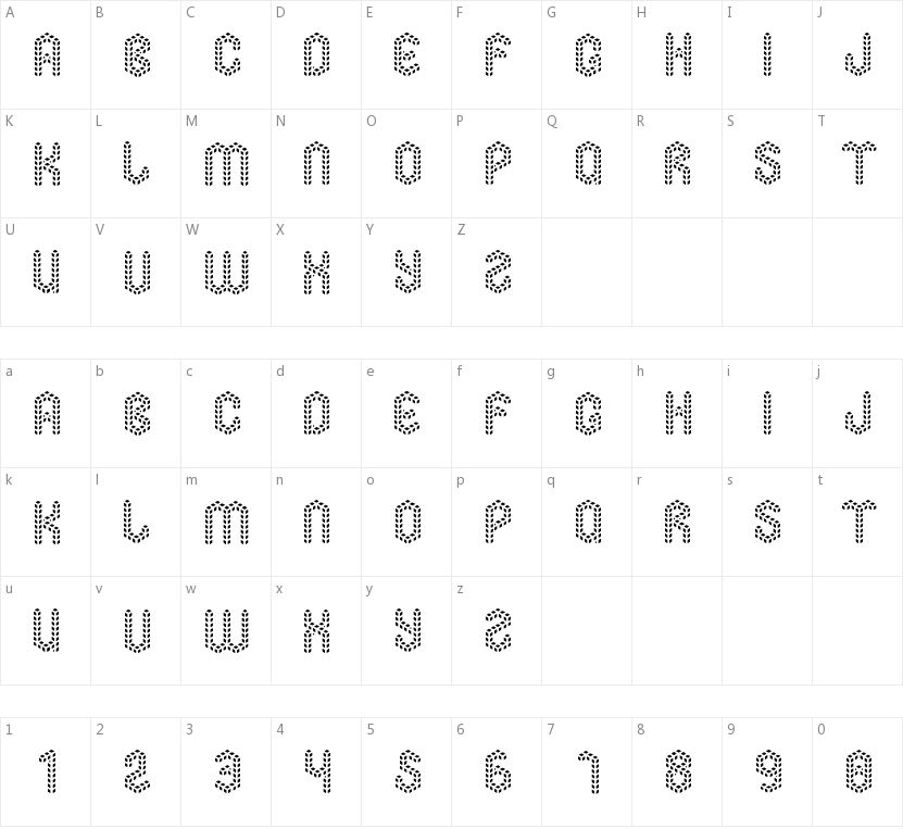 Isometric Love的字符映射图