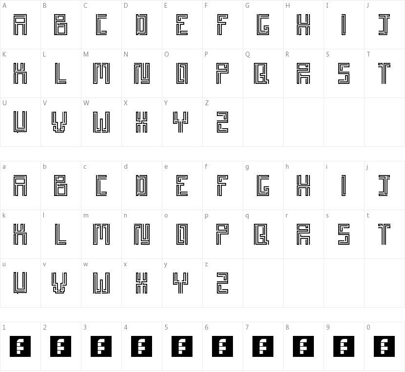 Patatartiner的字符映射图