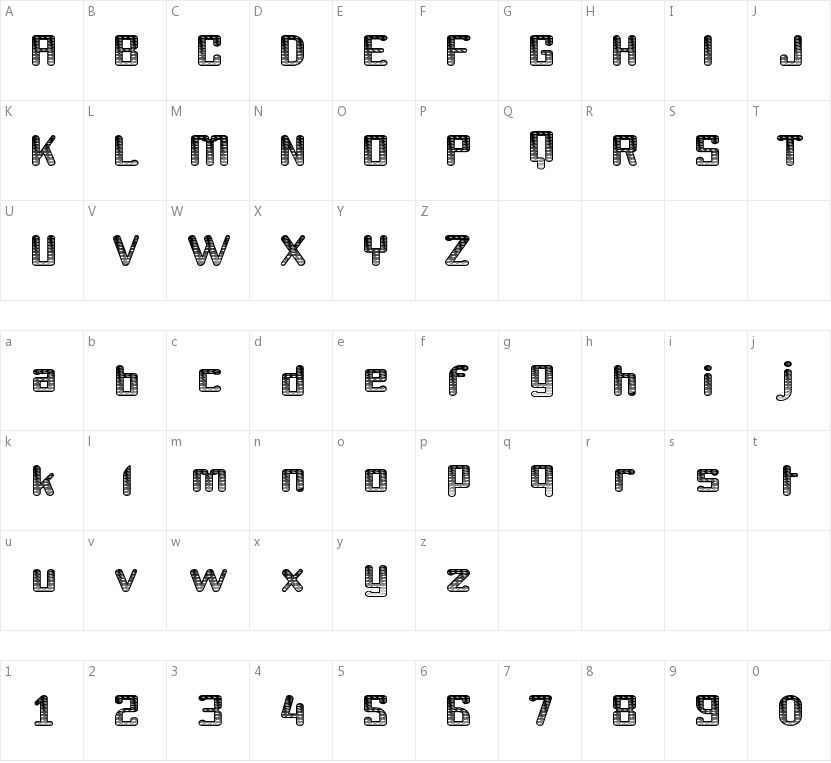 Youthanasia的字符映射图