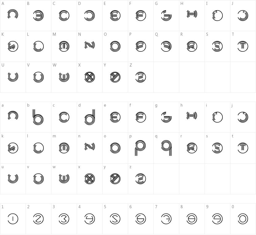 Modern Ringflash的字符映射图