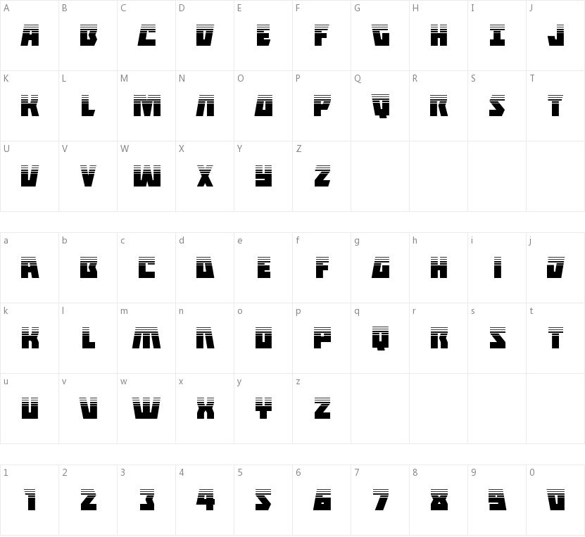Halfshell Hero的字符映射图