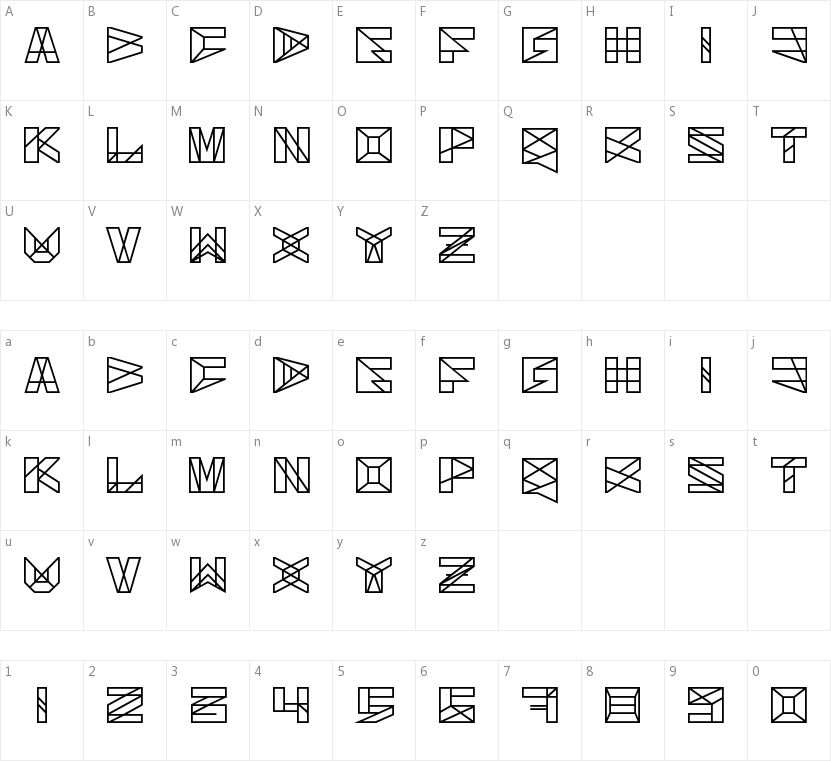 Solarium的字符映射图