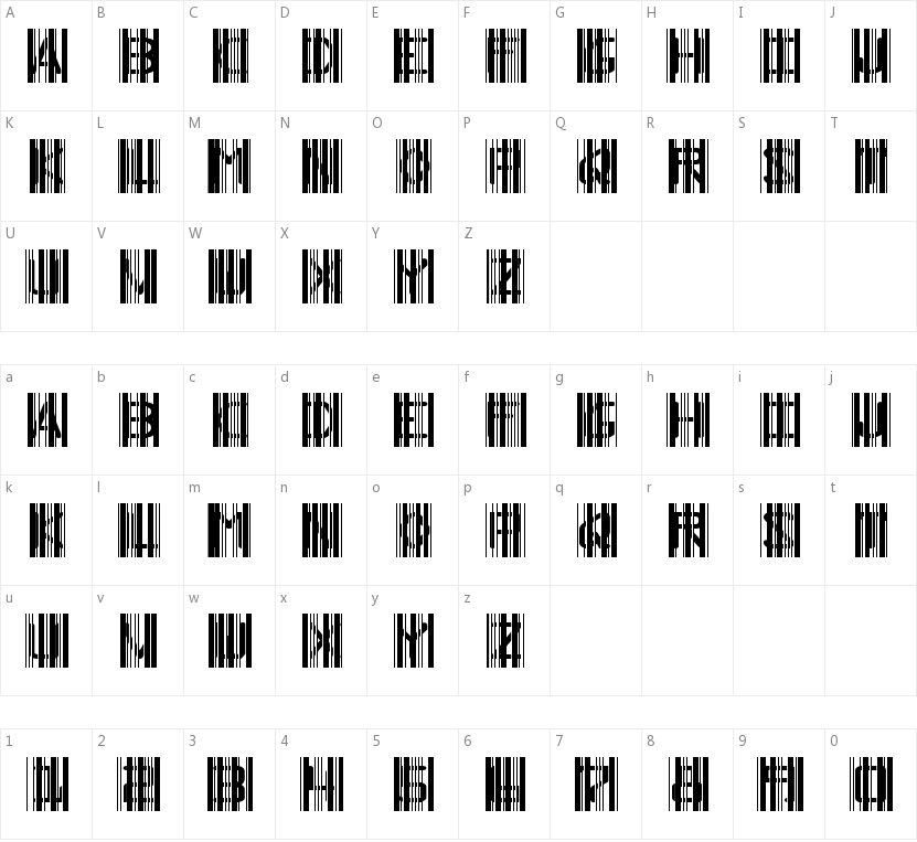 Ghost Code的字符映射图