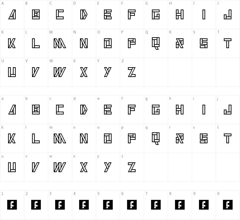 Alkaline的字符映射图