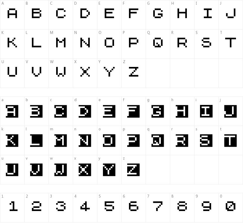 ZX81+Spectrum的字符映射图