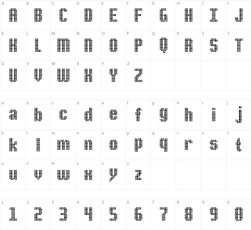 DS Point的字符映射图