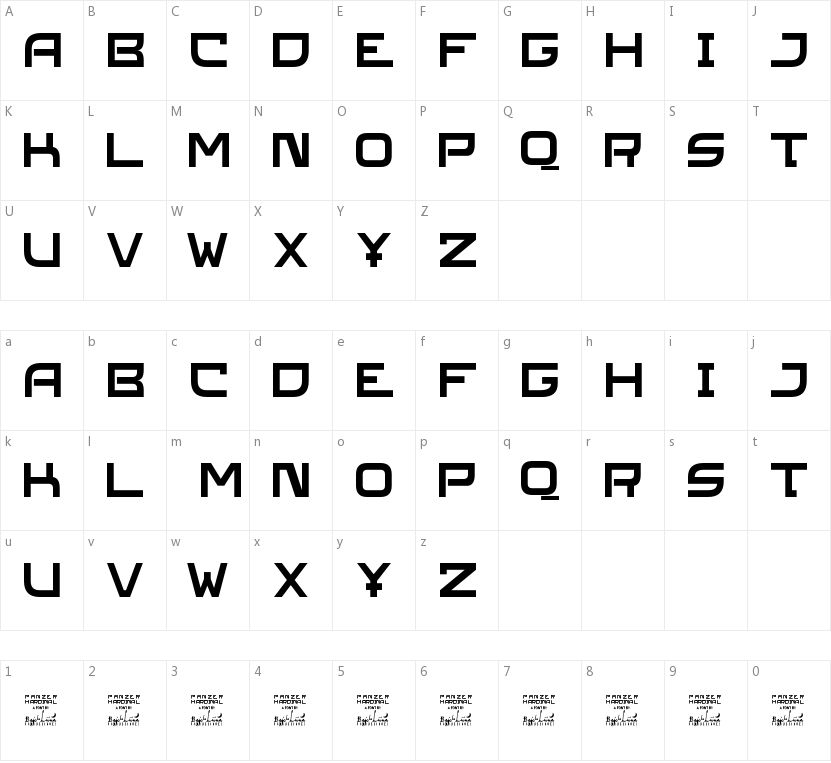 SL Panzerkardinal的字符映射图