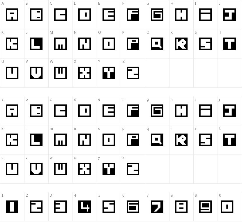 Blocks的字符映射图