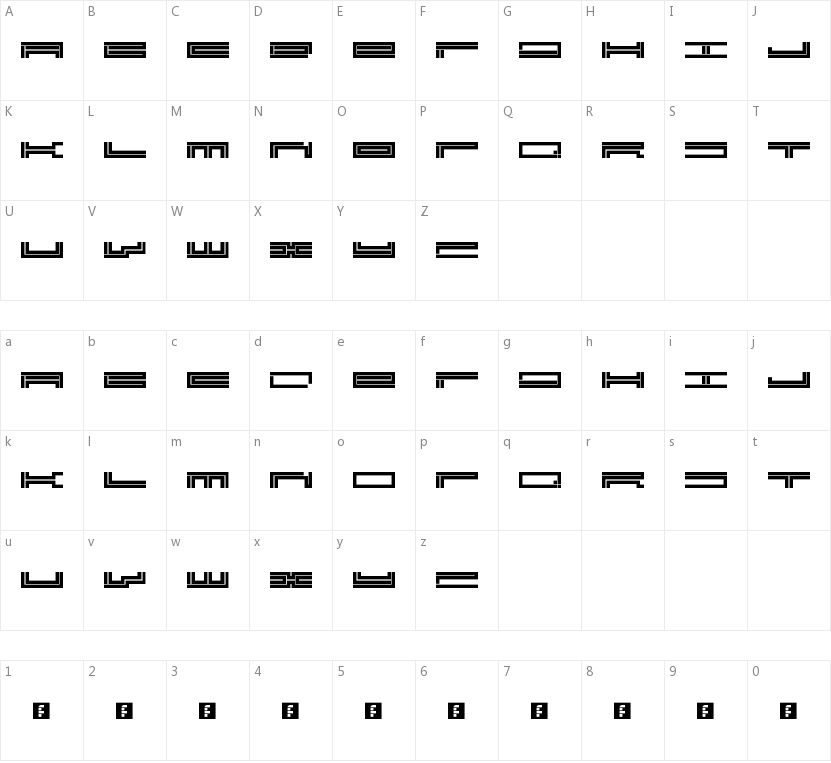 Track Manic的字符映射图