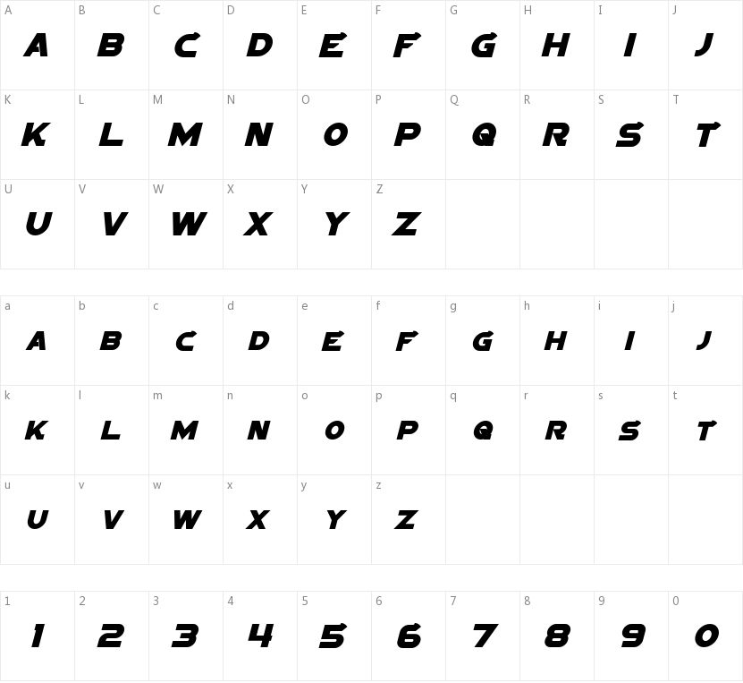 Sigma Five的字符映射图