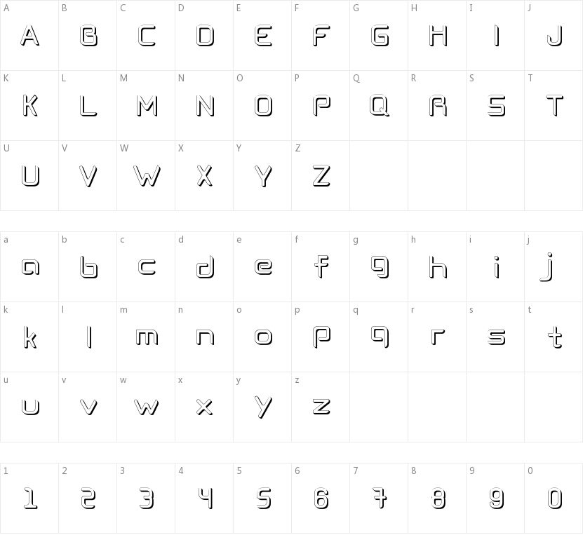 Cogtan的字符映射图