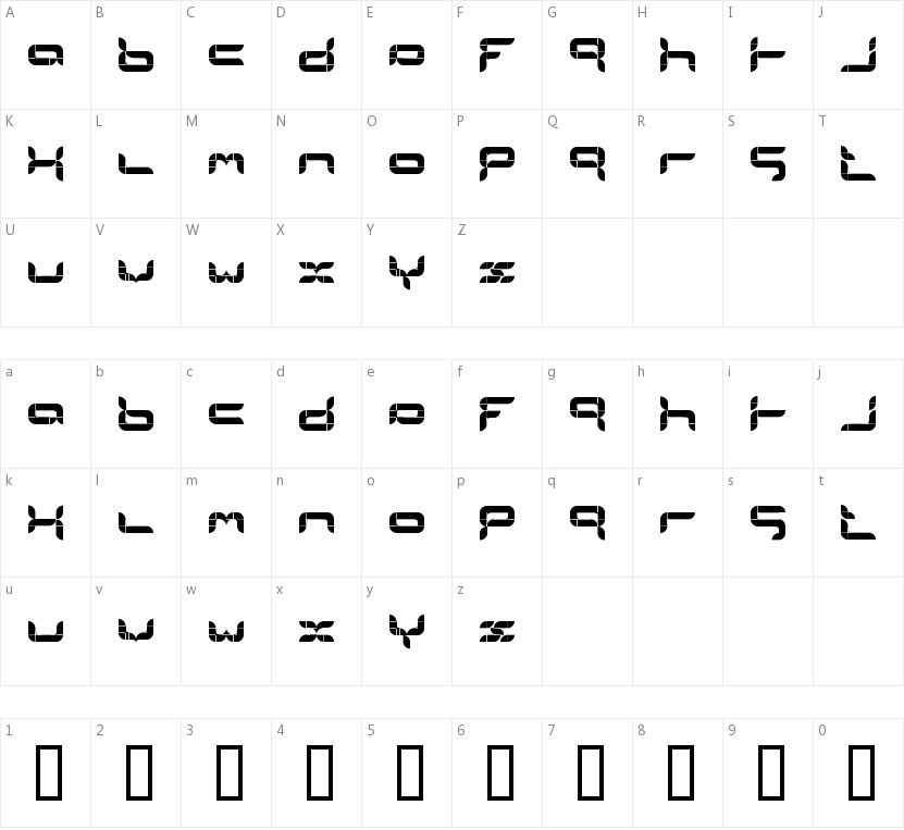 FormlosOrganik的字符映射图