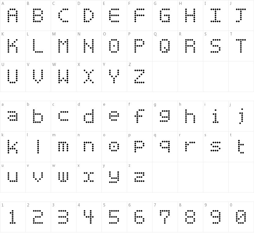 Basicdots的字符映射图