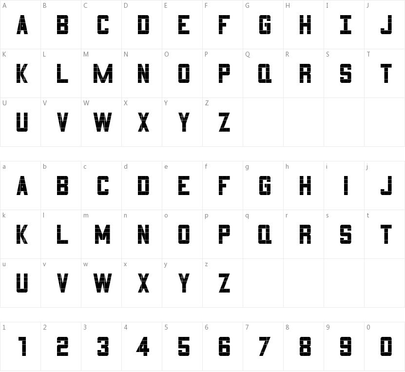 3x5的字符映射图