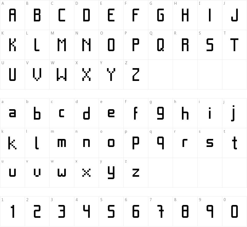 Basica的字符映射图
