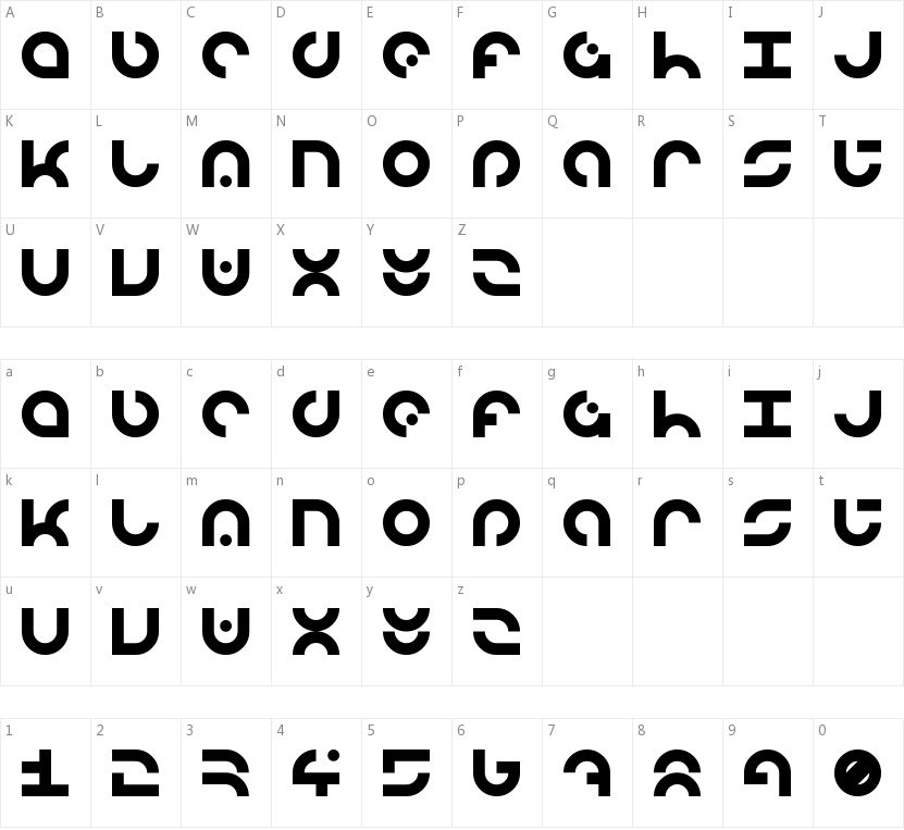 LDR Manufacture的字符映射图