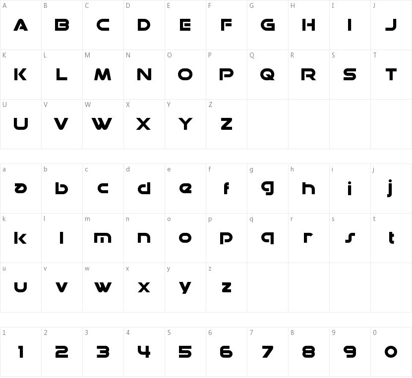 Datacron的字符映射图