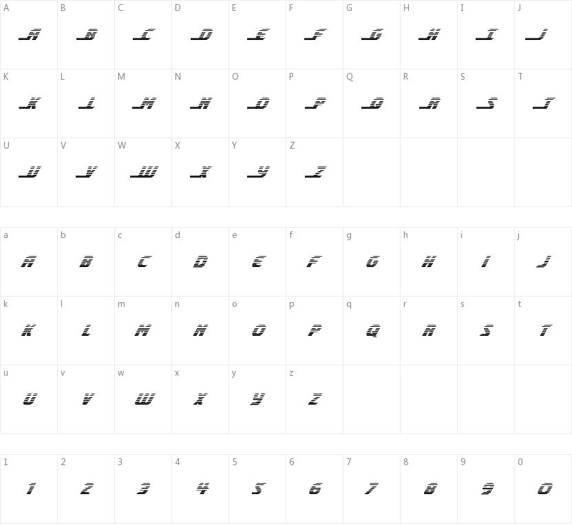 Shining Herald的字符映射图