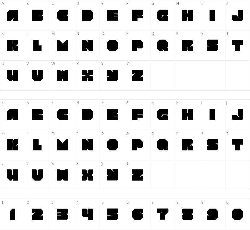 RotorBlock Chamfer的字符映射图