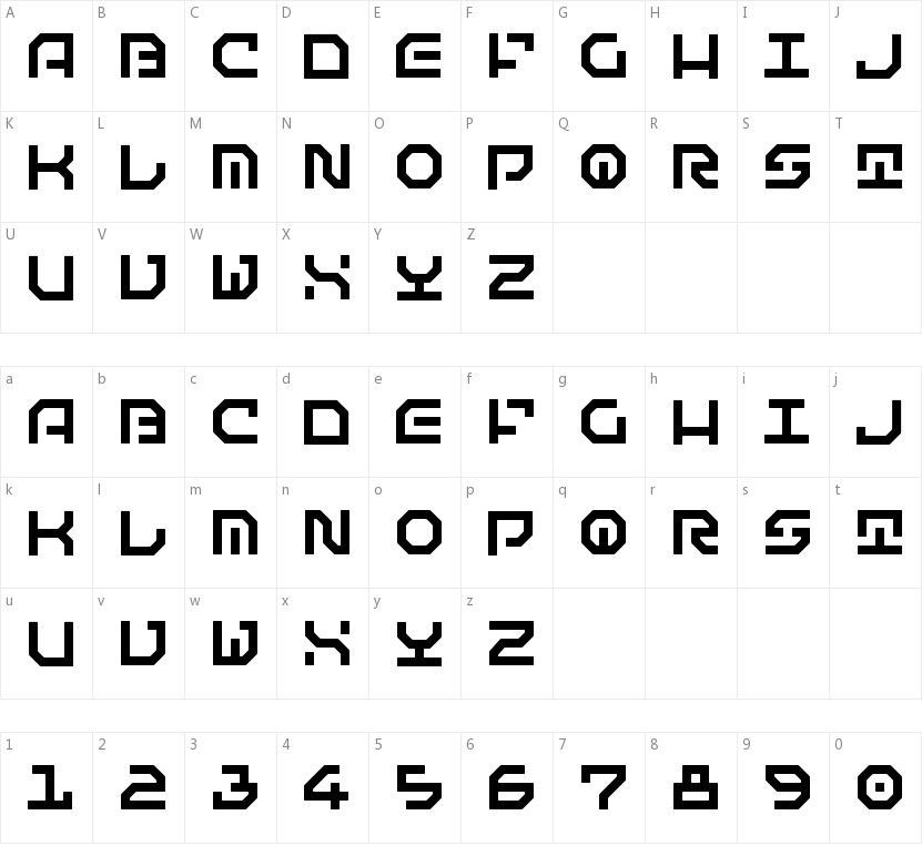 Matematica的字符映射图