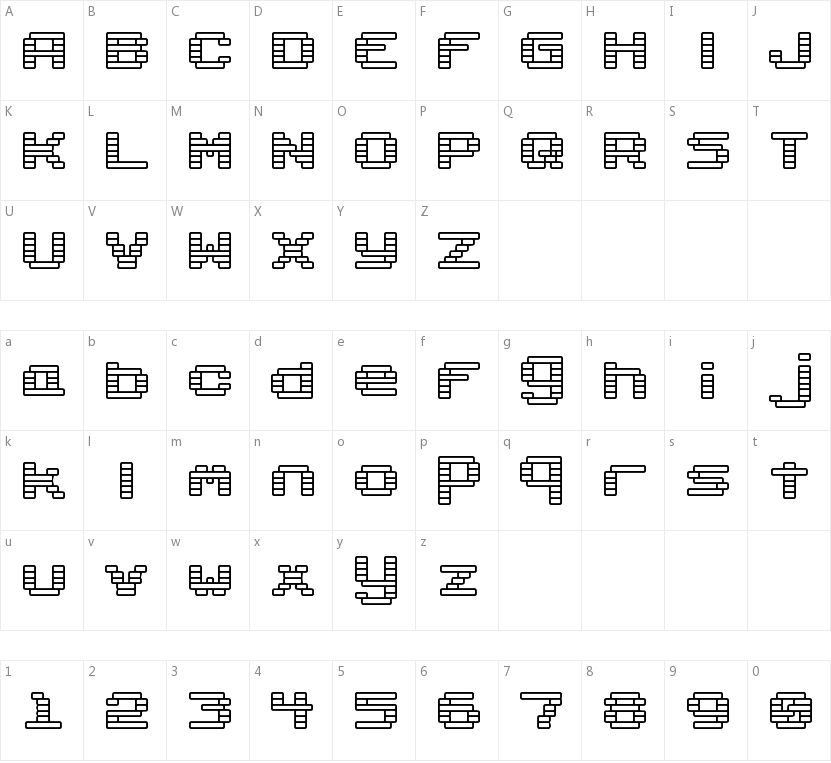 Gaposis的字符映射图