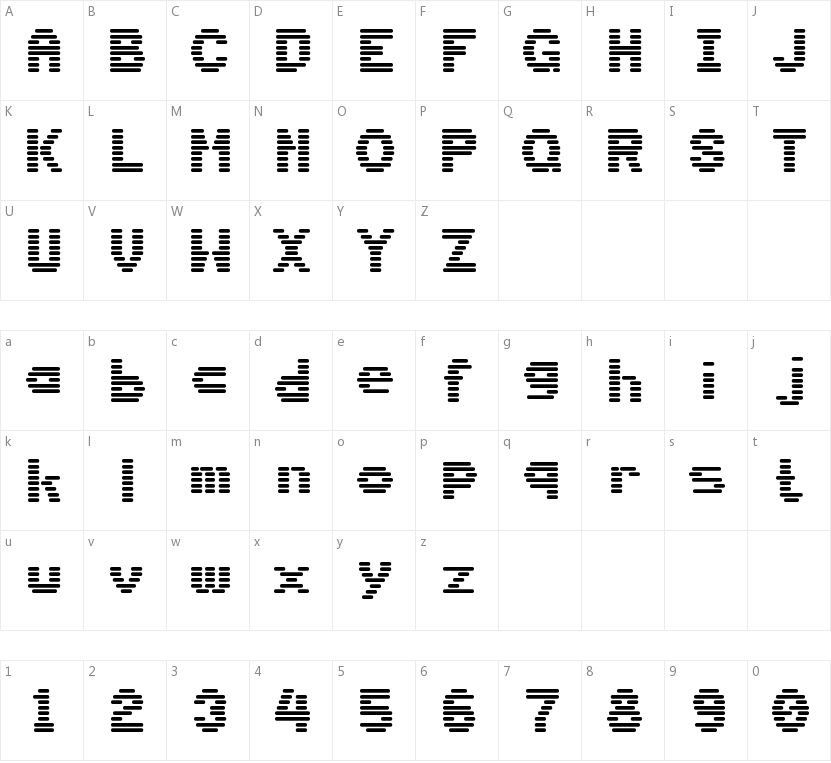 DS Terminal的字符映射图