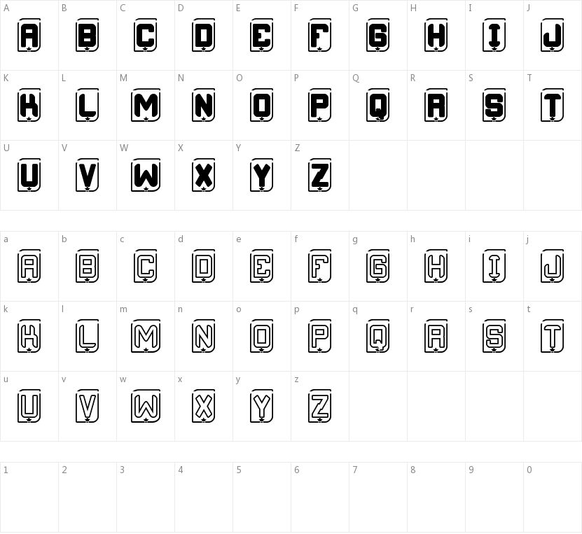 Foontastica St的字符映射图