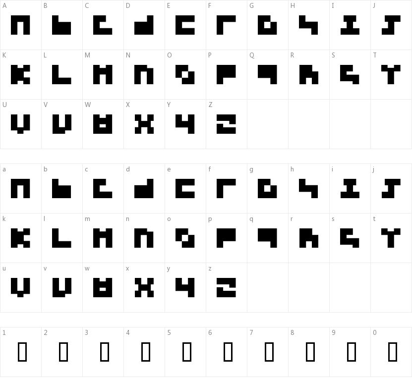 3x3的字符映射图