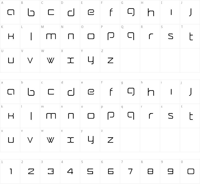 Camomile的字符映射图