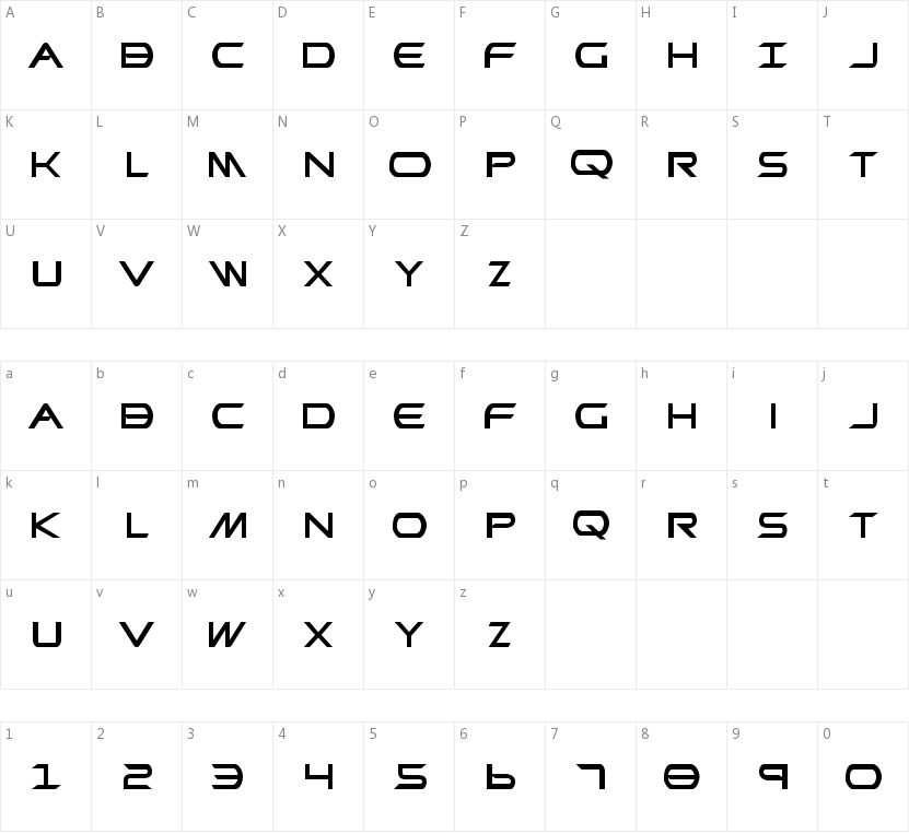 Promethean的字符映射图