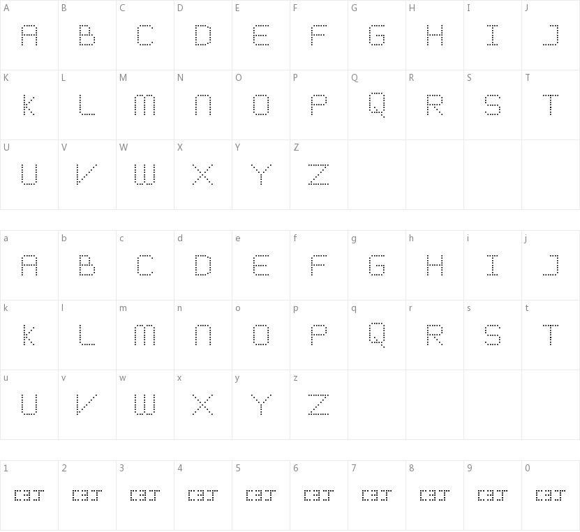 Meticulous Round的字符映射图