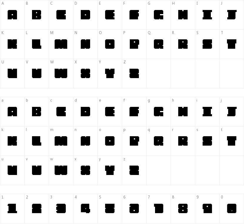 Chipblocked的字符映射图