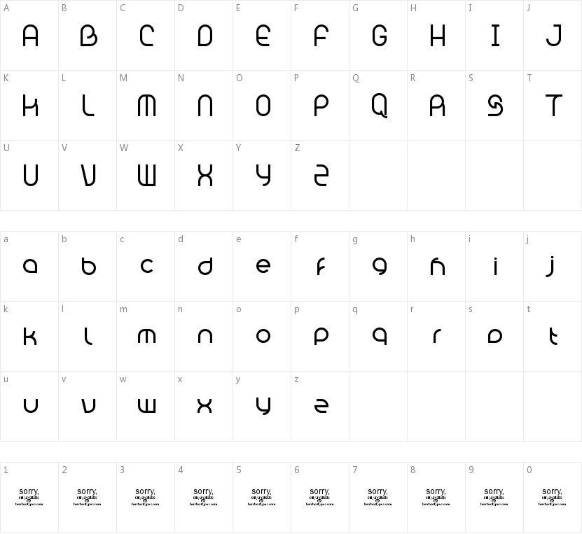 Bambhout Connect的字符映射图