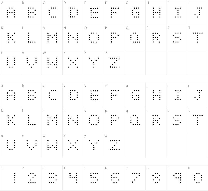 Light Emitting Diodes的字符映射图