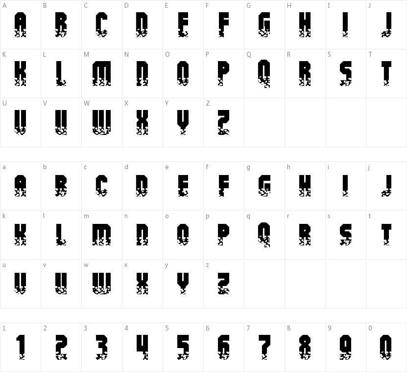 Alpha Mutation的字符映射图