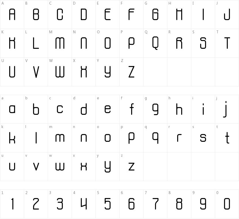 Aposiopesis Normal的字符映射图