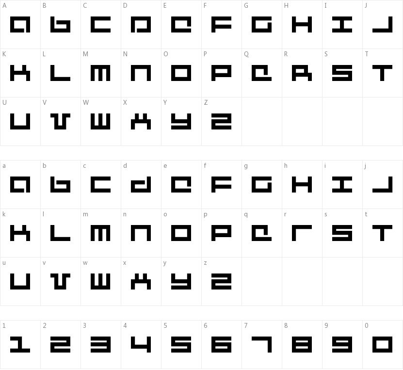 Mecha + Mechanic的字符映射图