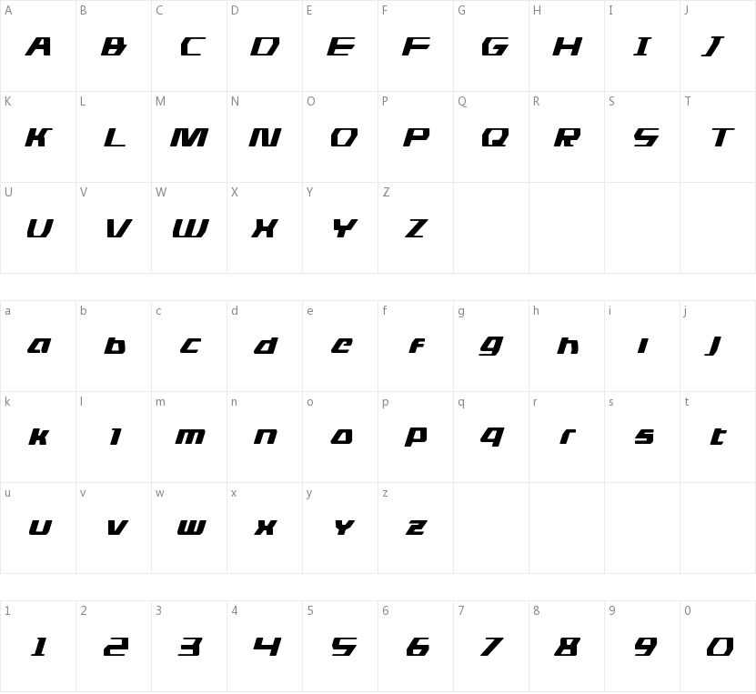 DS Man的字符映射图