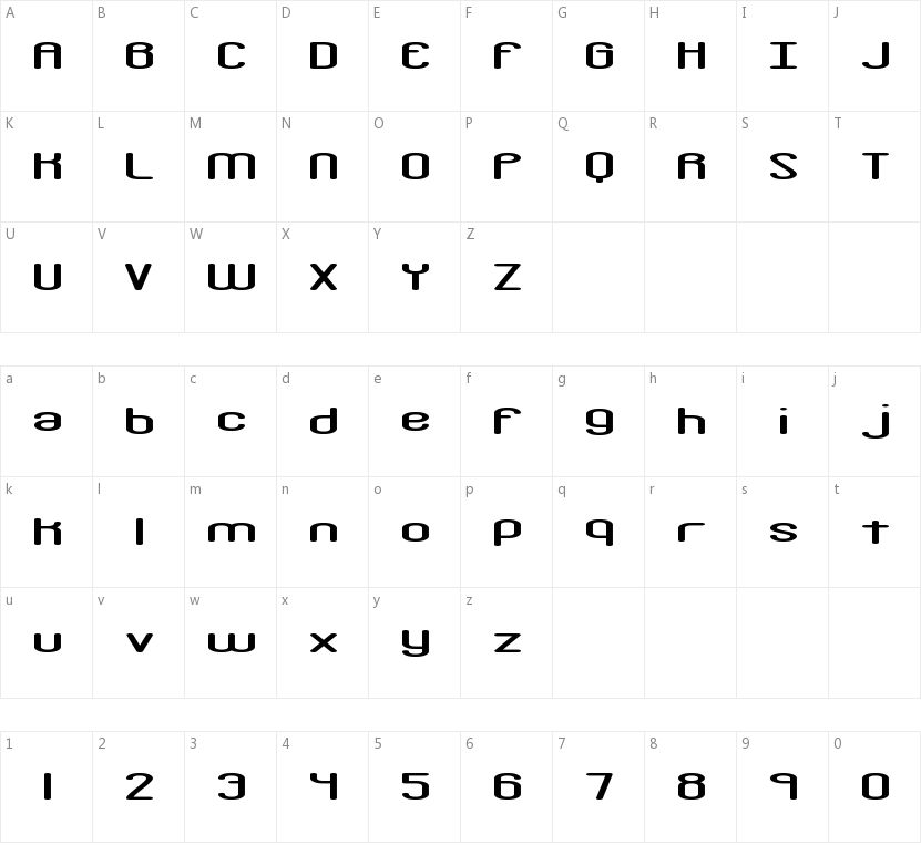 Crackdown的字符映射图