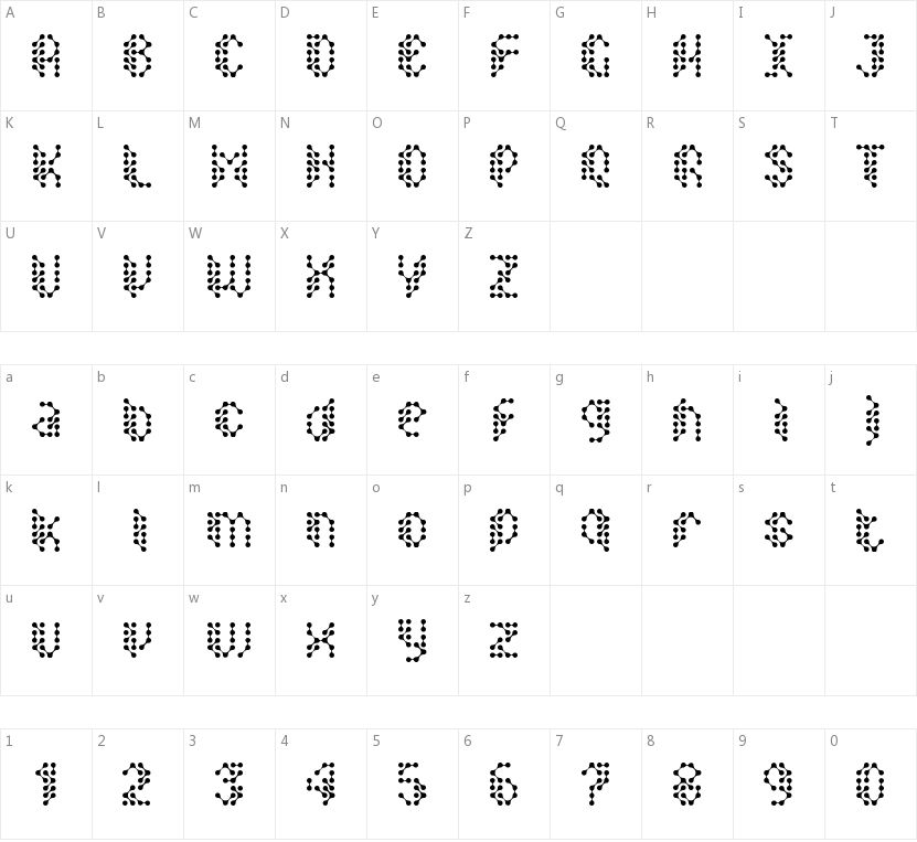 Sir Quitry的字符映射图