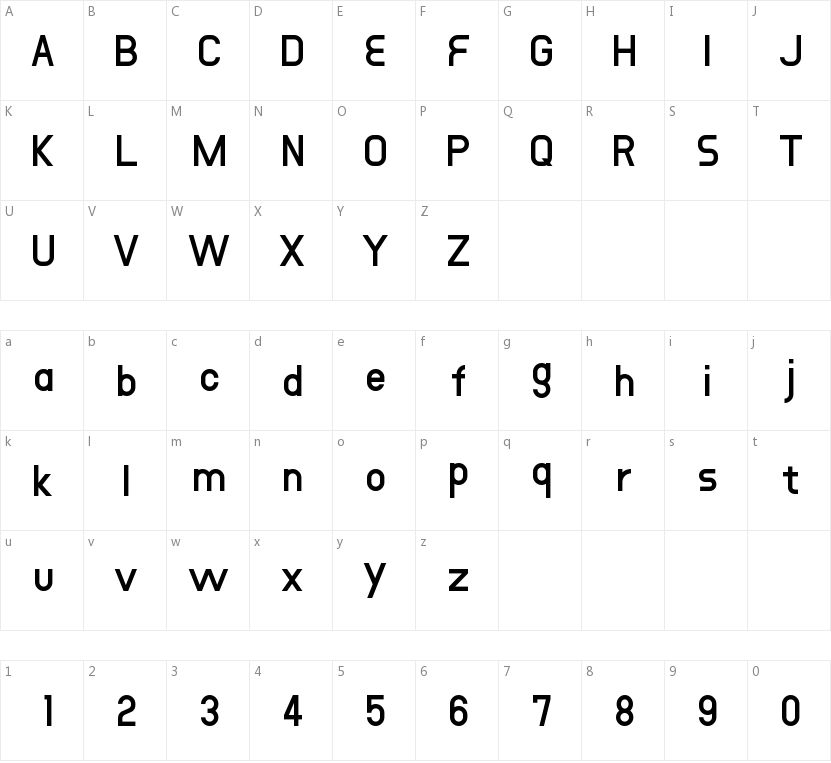 DustHome的字符映射图