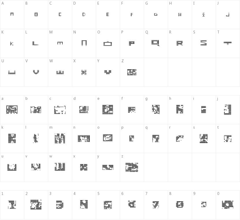 Cool Iris的字符映射图