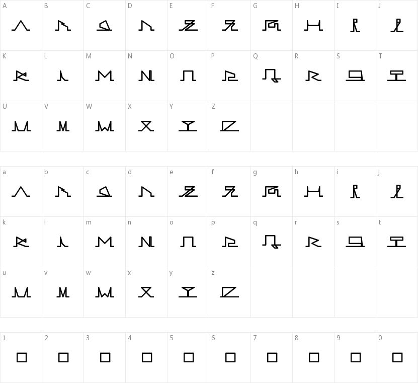 Lines of Life的字符映射图