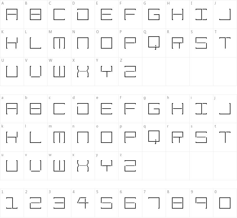 Amaya Technical的字符映射图