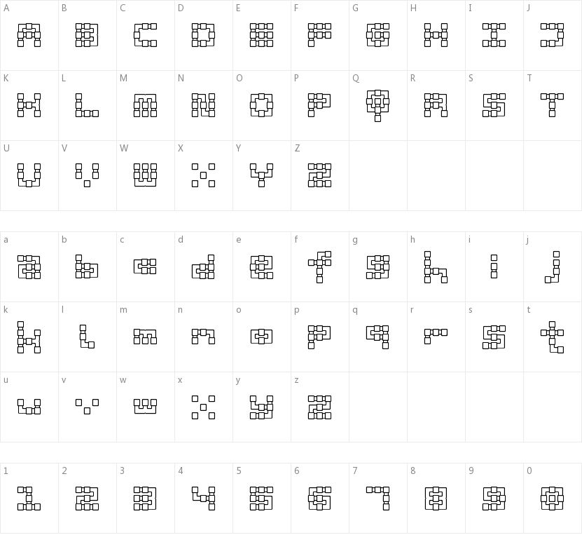 PipeSquare Rounded的字符映射图