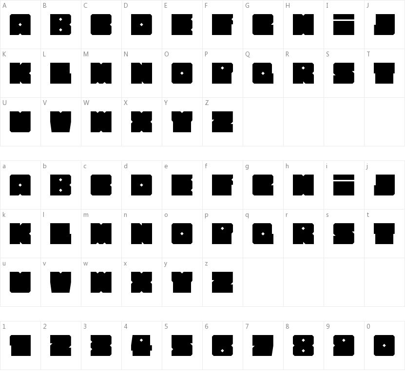 How Square can you get?的字符映射图