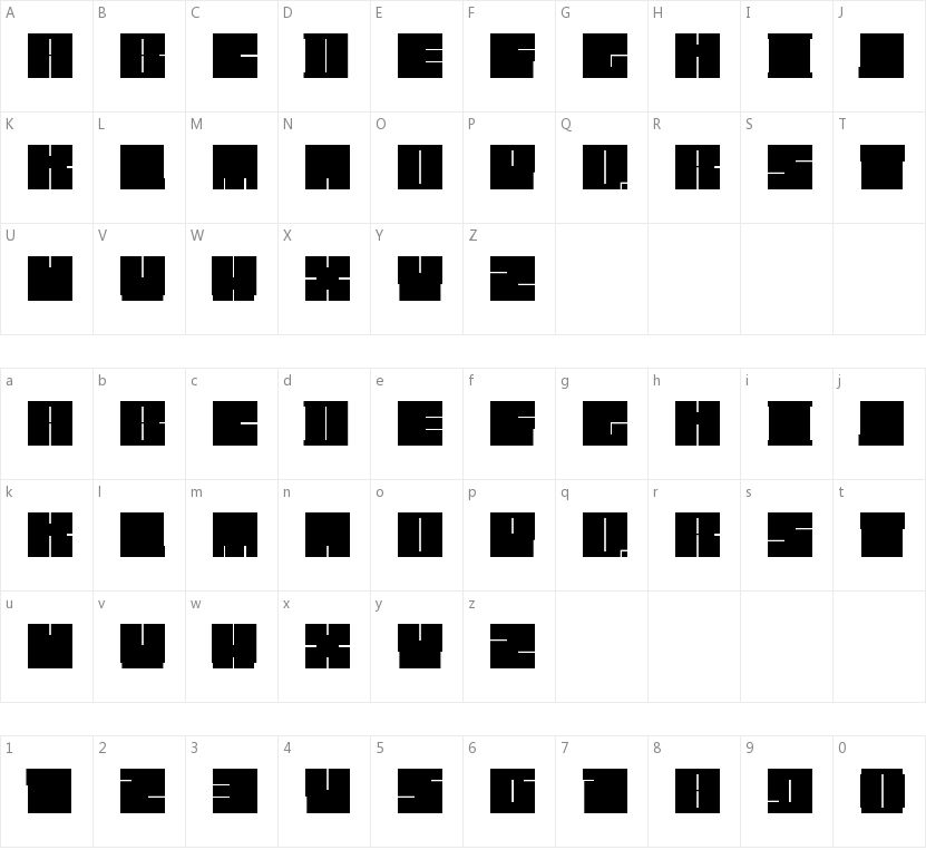 Blockman的字符映射图